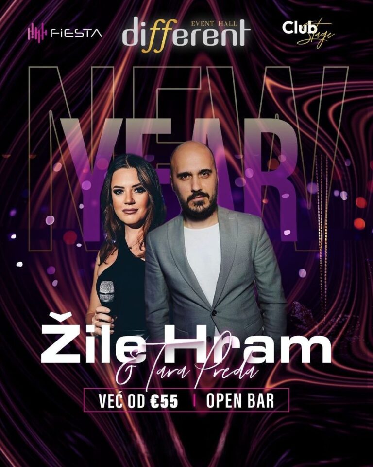 Different event hall club stage nova godina 2026 plakat