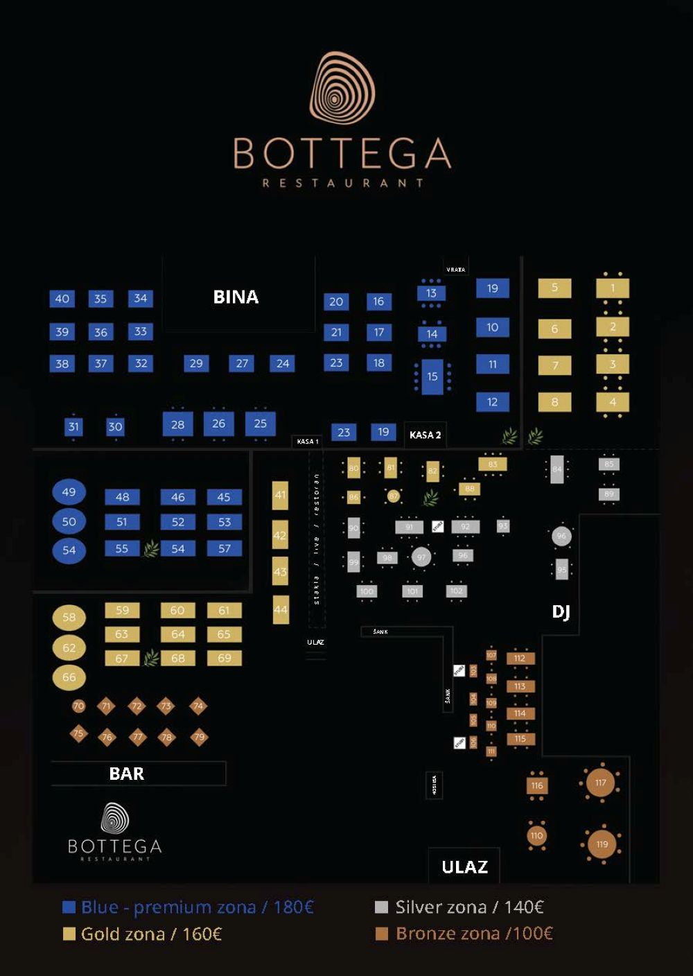 Bottega nova godina 2026 mapa